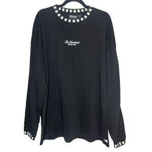 The Hundreds Black Long Sleeve Houndstooth Pattern Shirt - Men’s XL